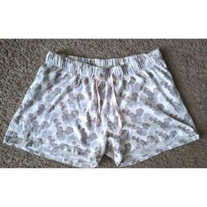 Esmara Women's  Cotton Pajama Sleep Shorts Size Small Floral Print Drawstring